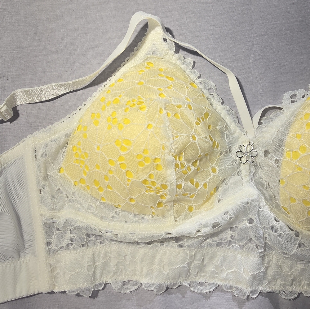 NWT - PARFAIT - Pearl White - Mia Daisy Wire-Free Longline Bralette - Picture 7 of 9